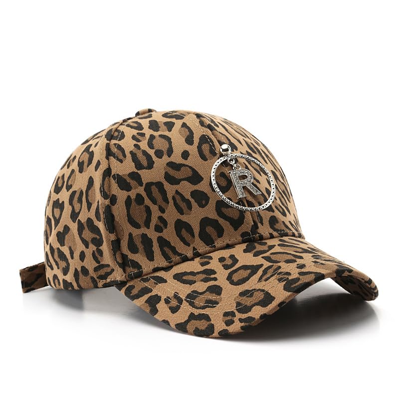 Image of Baseball Hat with Leopard Pattern for Women Adjustable Dad Hat Unconstructed Plain Cap Outdoor Peaked Cap (US, Alpha, One Size, Deep 1)