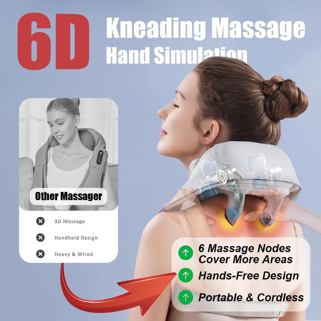Internal mechanism of 6D kneading massage with 6 massage nodes