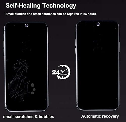 Miniatura 5 de Paquete de 3 protectores de pantalla de privacidad para Samsung Galaxy S21 FE (no de vidrio), película de TPU flexible antiespía HD, ultrafina, sin