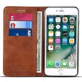 Wallet Case Compatible iPhone 6 / iPhone 6s, Premium PU Leather Wallet Case Flip Folio [Kickstand Feature] with ID&Credit Card Pockets for iPhone 6s/ 6 4.7 inch Brown