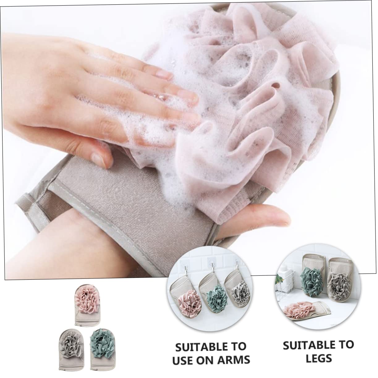 Healeved 9pezzi Guanti Esfolianti Per Bagno Da Misti Guanti Per Doccia Per Uomo e Donna Per Pulizia Profonda Di Corpo e Facili Da Utilizzare e Lavabili Per Tutte Le Mani