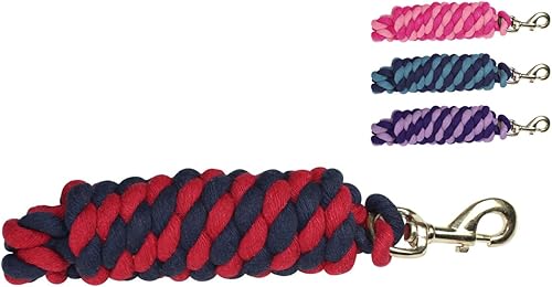 Miniatura 3 de Derby Originals Par de 2 cuerdas trenzadas de algodón de 10 pies con perno de latón para caballos y ganado
