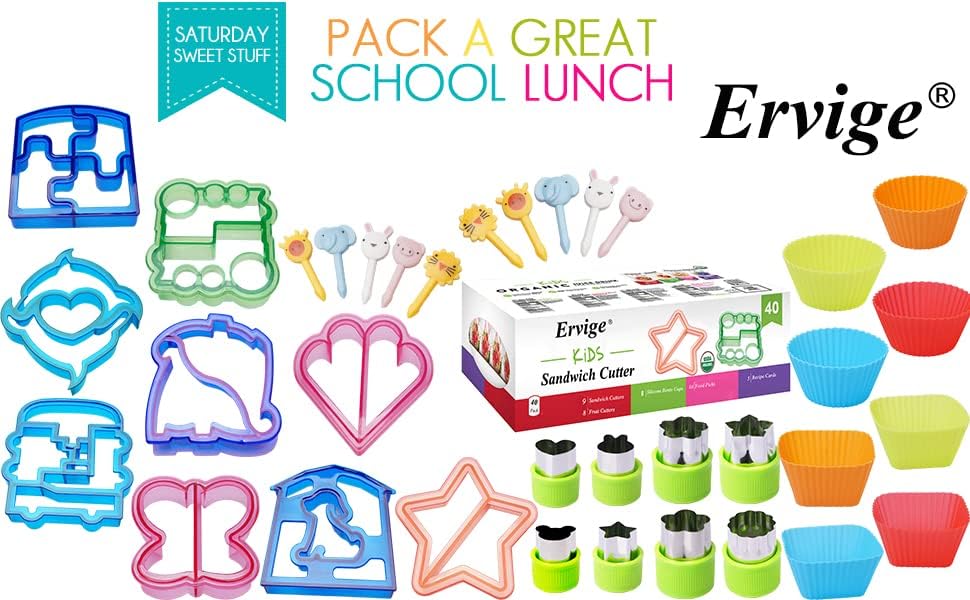 Miniatura 7 de Cortador de pan sándwich para niños, forma de frutas y verduras, juego de cortador de galletas para niños y niñas, lonchera Bento Box