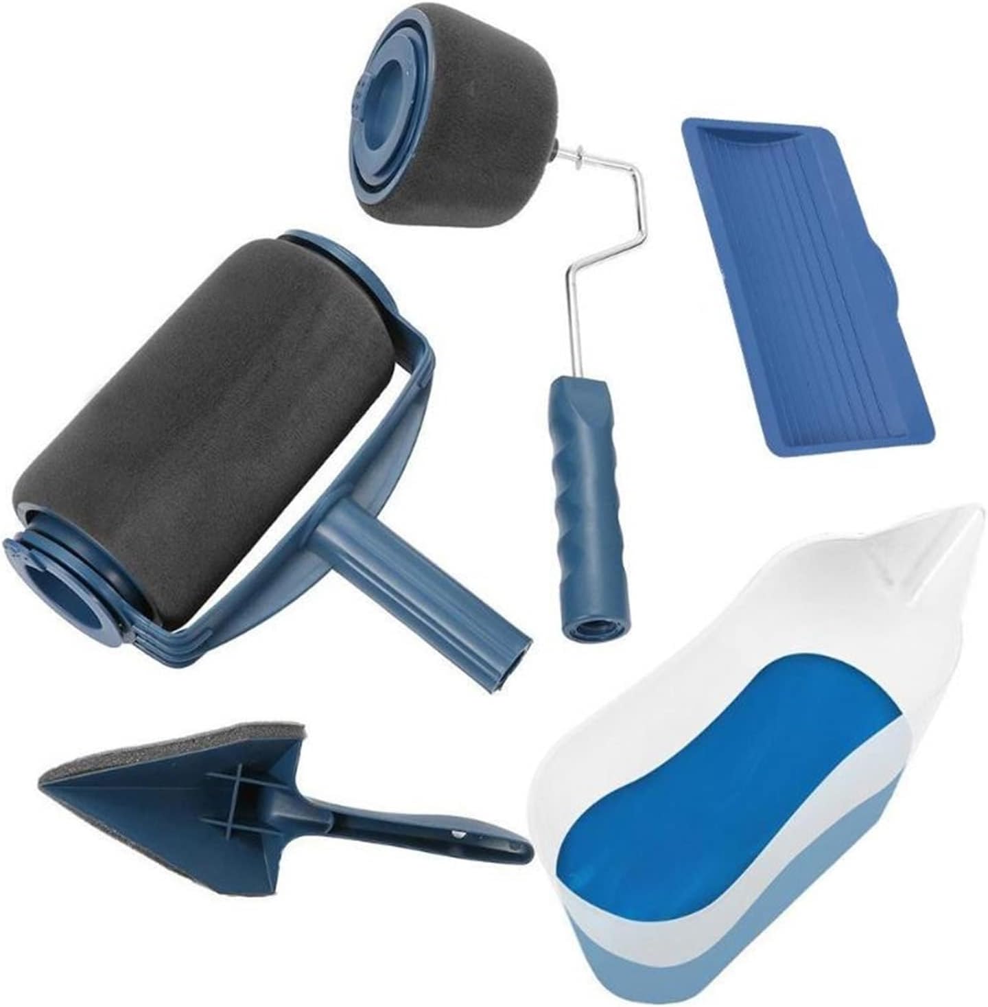 yaoqijie 5/8pcs Paint Roller Multifunctional Household Use Wall Decorative Paint Roller Brush Tool Painting Lasting (Color : 8pcs)