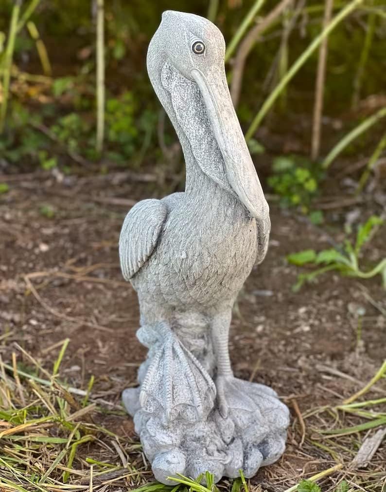 Standing Concrete Pelican Statue Massive Pelican Figurine Pelican Bird Sculpture Outdoor or Indoor Decoration