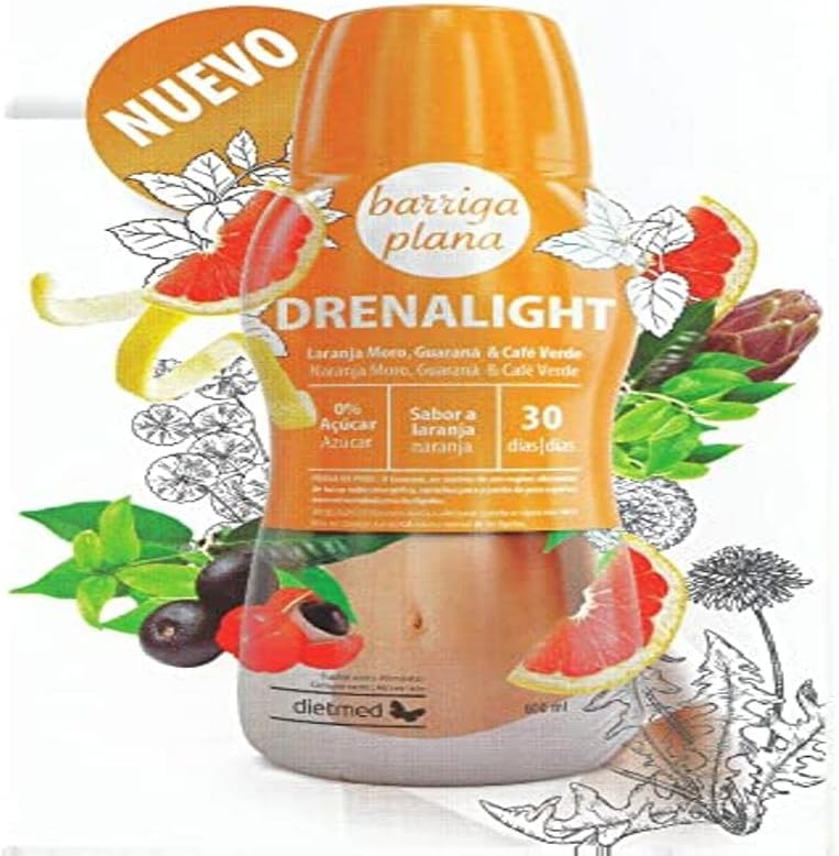 DIETMED DRENALIGHT Barriga Plana 600ml, Único, Estándar