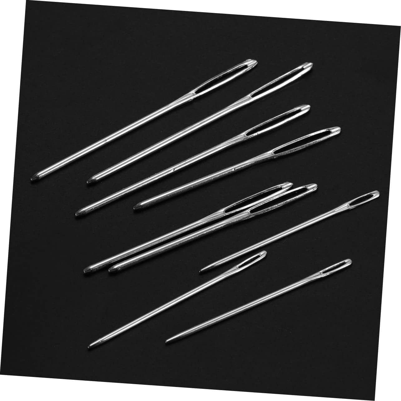 Gogogmee 9pcs Large Eye Sewing Needles Blunt Tip for Knitting Cross Stitch Projects