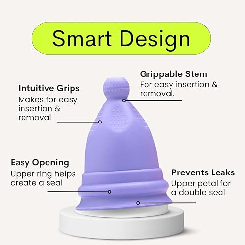 Miniatura 6 de Bfree - Taza menstrual sin fugas, reutilizable, ecológica, para higiene femenina, alternativa a almohadilla de tampón para adolescentes