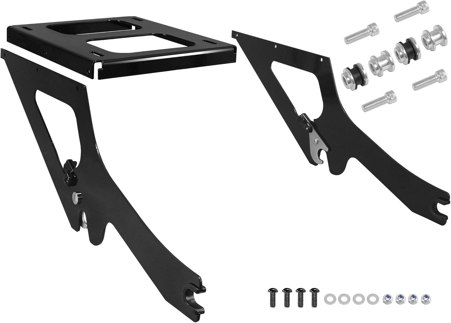 Detachable 2-Up Tour Trunk Mounting Rack for Harley Softail FLDE FLHC FLHCS 2018–2025 Deluxe, Heritage Classic 107/114, Quick Release Luggage Rack