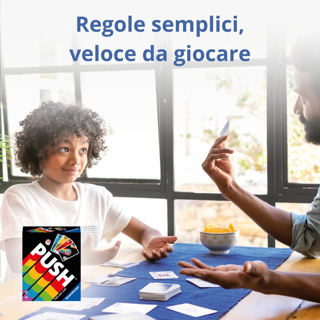 Ravensburger - Push | Giochi di Carte Adulti | Giochi Carte per Bambini 8 Anni | 2-6 Giocatori | Gioco di 60 Minuti | Regalo Bambini 8 Anni O più | Edizione in Italiano
