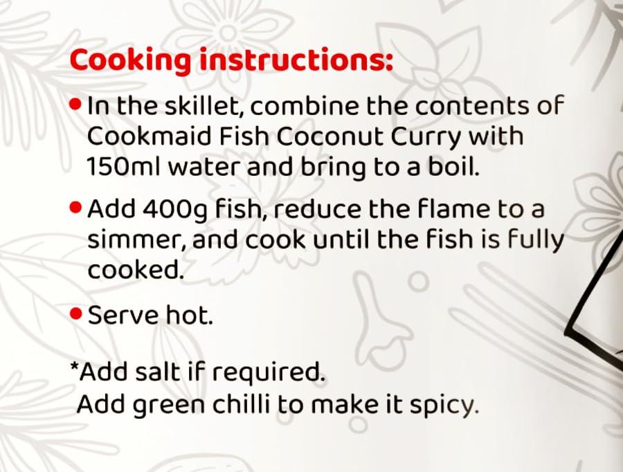 Image of COOKMAID Fish Coconut Curry - 150g | Malabar Fish Curry Paste | Kerala Style Coconut Fish Curry Gravy | Ready to Cook Masala for Fish | Instant & Easy Meal | No Preservatives