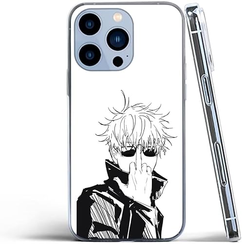 Anime Gojou Awesome Jujutsu - Funda para teléfono compatible con iPhone 13 Pro Max Kaisen, funda de silicona a prueba de golpes