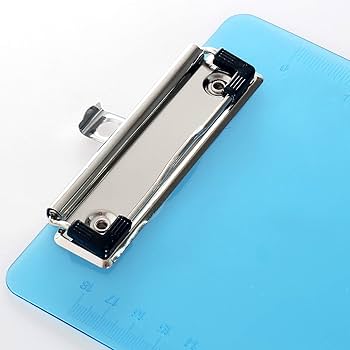 Pack Of 6] A4 Clipbboard Transparent Plastic, Rubberized Metal Clamp