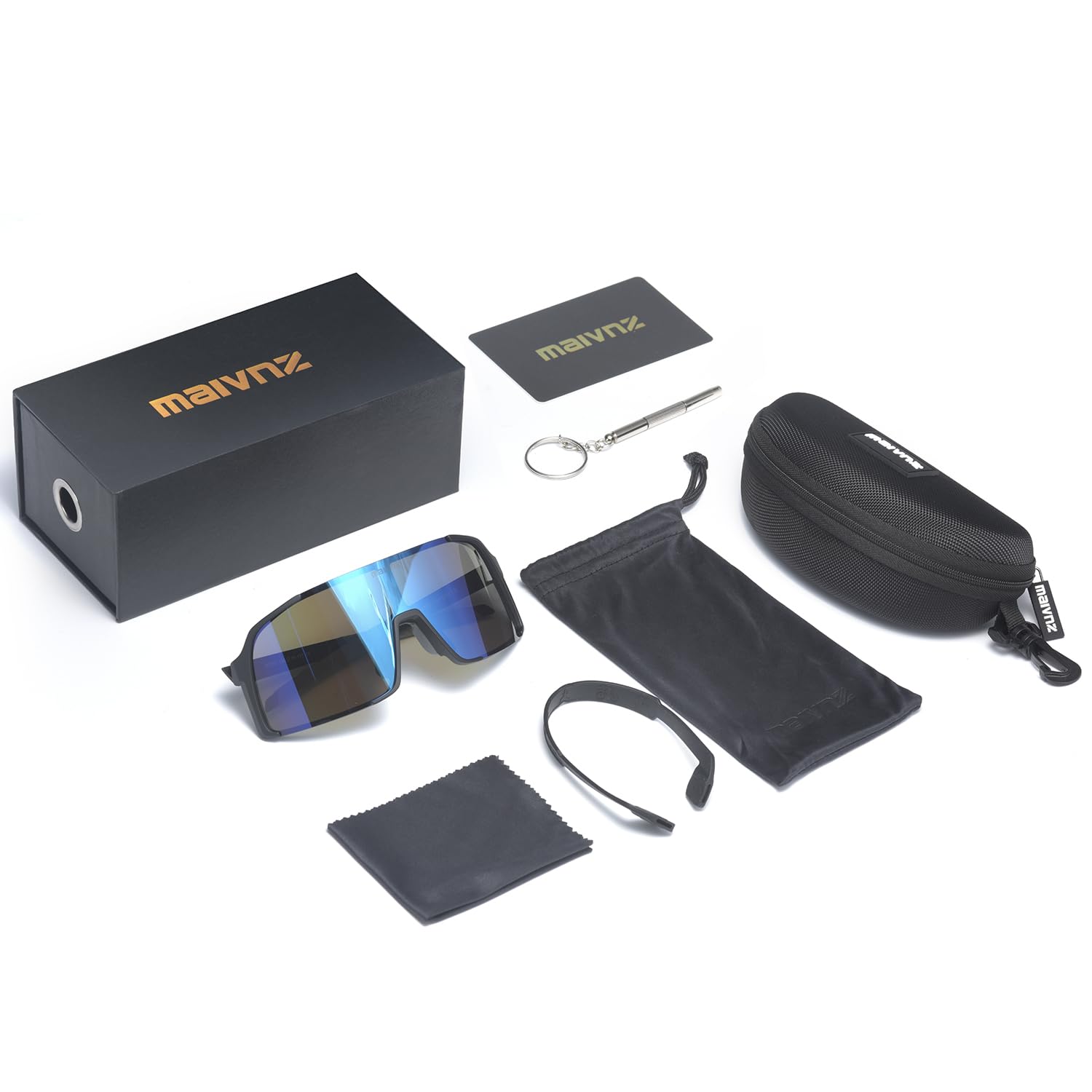 maivnz Okulary przeciwsłoneczne baseballowe dla mężczyzn i kobiet, lekkie, ochrona UV400, okulary sportowe do jazdy na rowerze, biegania, golfa, softballu, roweru