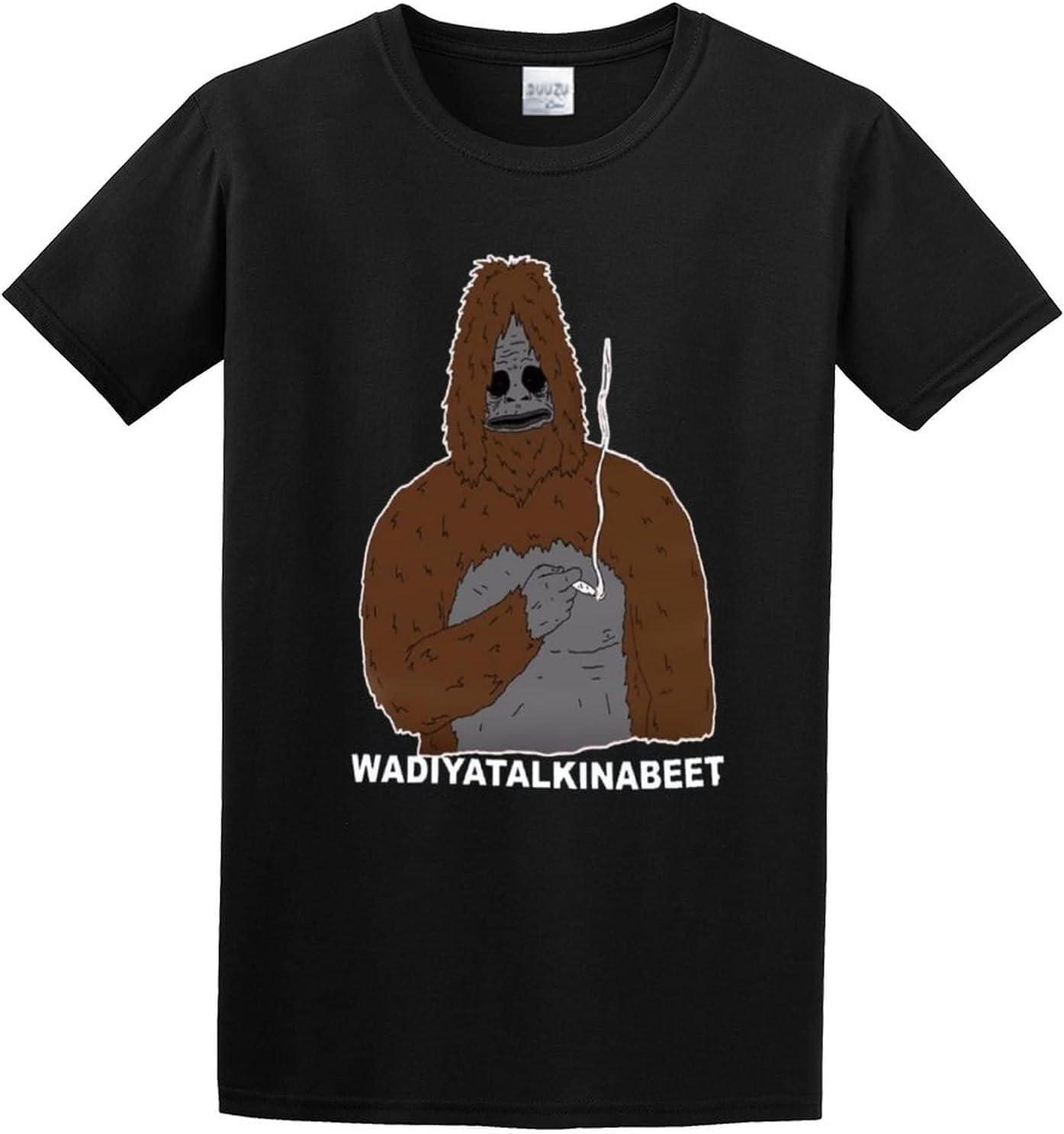 Zhfcnukc Men's Blcak Sassy Sasquatch Popcorn Big Lez Show Tshirts