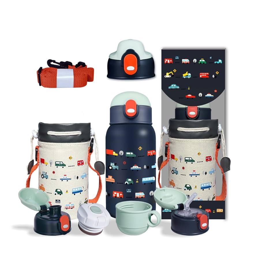 Amazon | 水筒 子供 保冷保温 真空断熱 直飲み コップ 付 3WAY