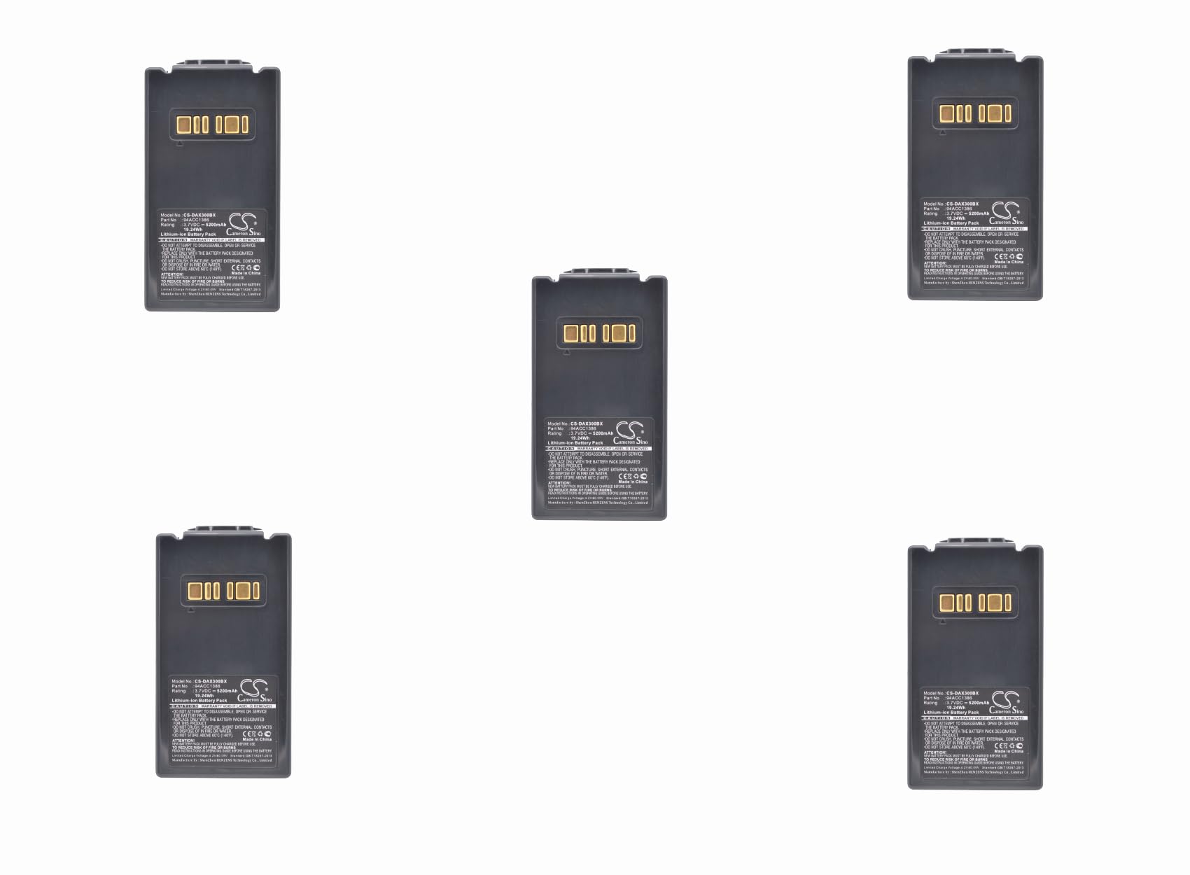 (5 Pack) XSP Battery for DATALOGIC Falcon X3 PN 94ACC1386 BT-26