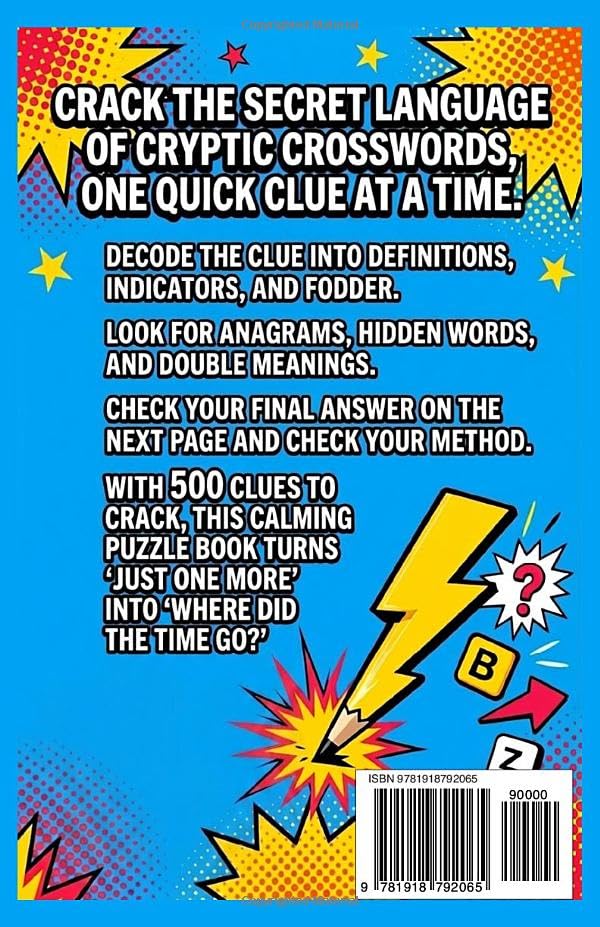 500 Mini Cryptic Word Play Puzzles: Quick Crossword Clues For Adults Who Love Brain Teasers | Pocket Sized image 3