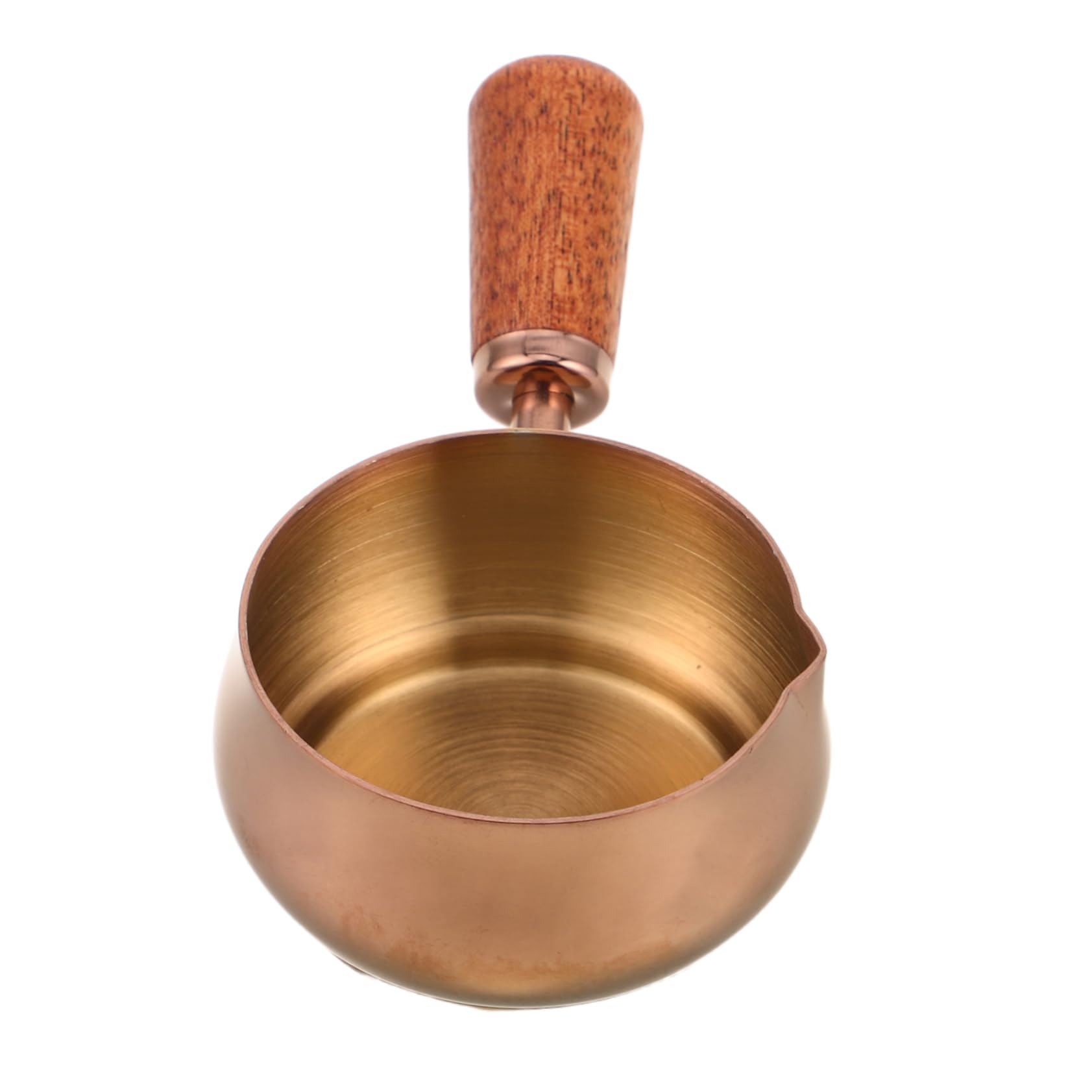 Cabilock Stainless Steel Condiment Bowl with Wood Handle Small Dipping Dish for Sauces Dressings and Seasonings for Home Restaurant and Party Use