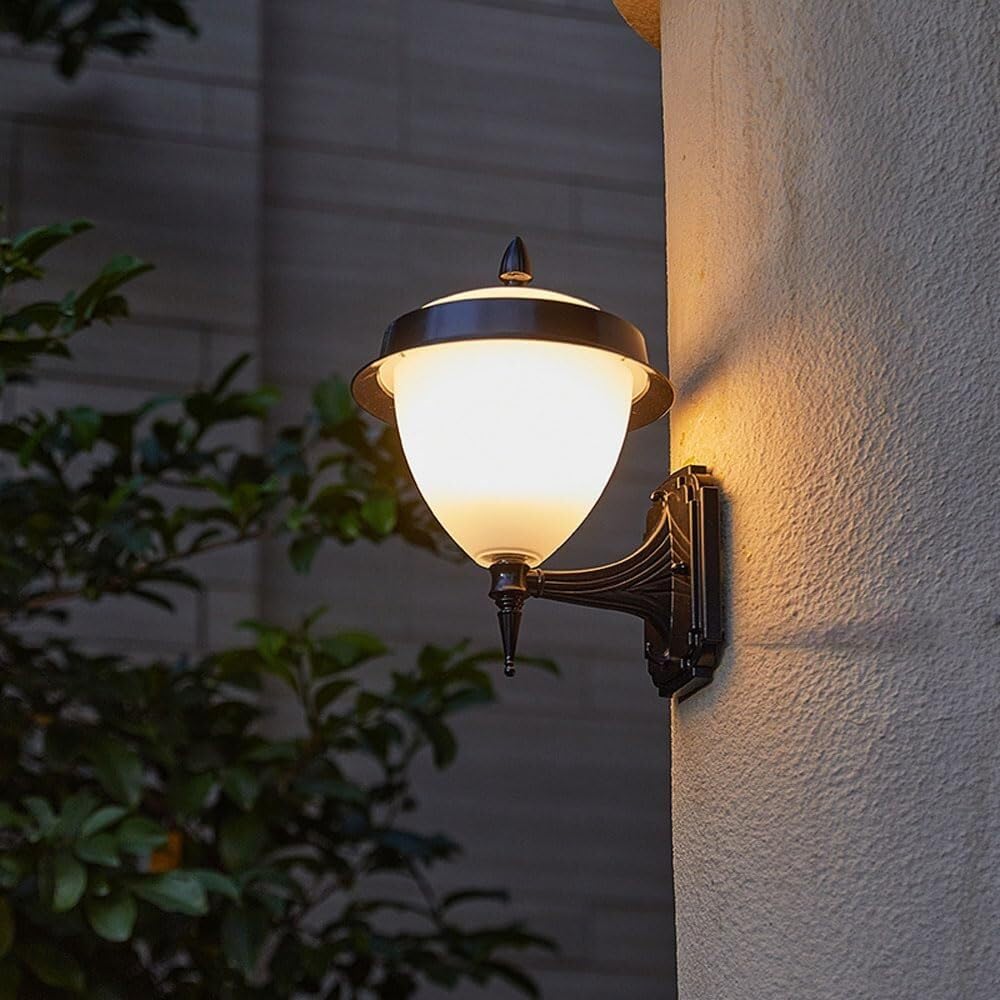 Lampa Ogrodowa,Lampy Wodoodporny Kinkiet Zewnętrzny, Odlew Aluminiowy, Lampa Ścienna Z Kloszem PC, Europejska Lampa Ścienna Do Alejki W Ogrodzie Społecznościowym Oprawa Ogrodowa