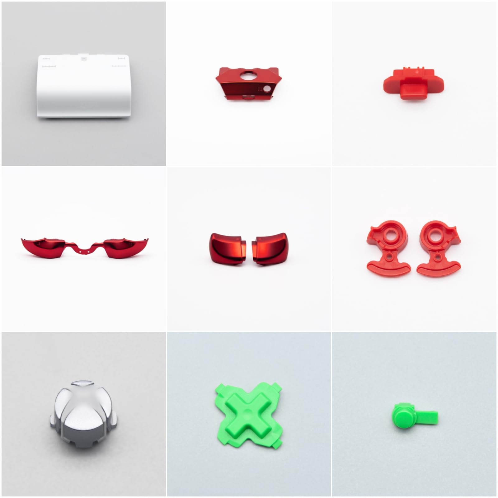 Ersatz-Gehäuse Vollschalen-Kit für Xbox One Elite 1st Controller - Inklusive Faceplates Abdeckung Mittlerer Rahmen Seitenschienen ABXY-Tasten LB RB Stoßfänger Zubehör (Rot)
