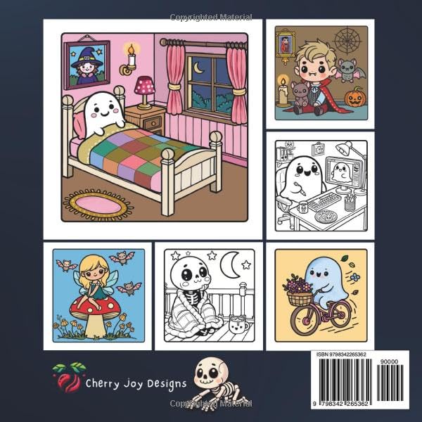 Spooky Cutie: Super Cute Coloring Book for Adults and Teens: Whimsical Designs of Adorable Creatures for Relaxation and Fun image 3