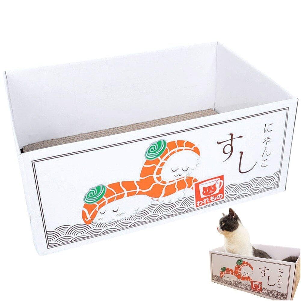 Cachette pour chat et lapin avec kit de tampons à gratter robustes