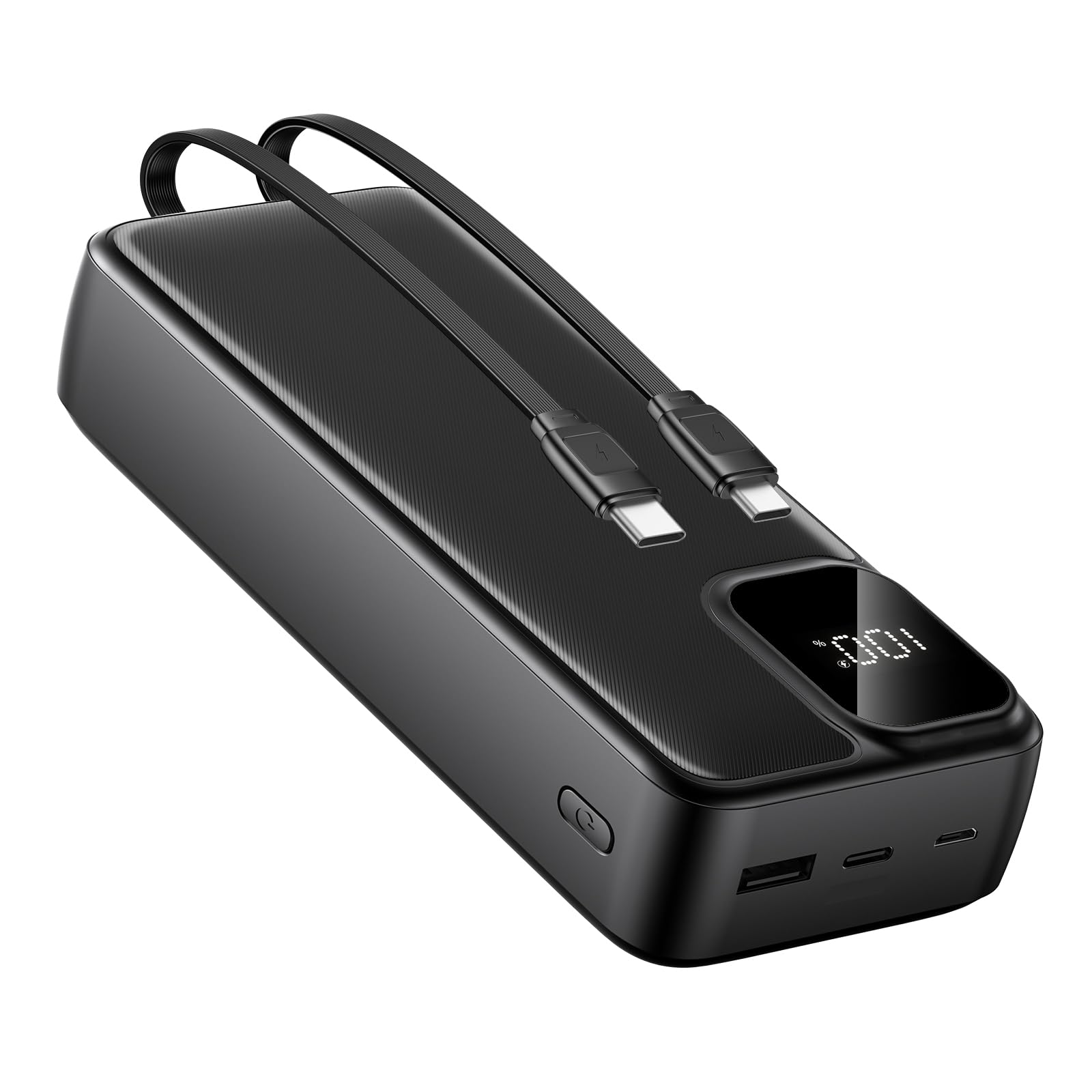 Amazon | Cheergo モバイルバッテリー 30000mAh 大容量 ケーブル内蔵 3 