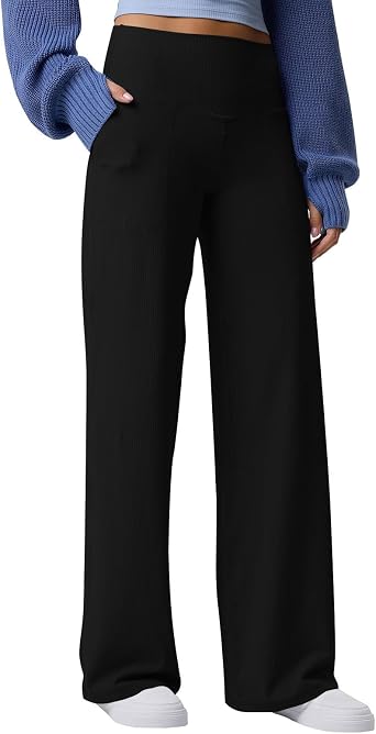 Yoga Pants Women Wide Leg High Waisted Leggings for Women Bottoms Gym Workout Sweatpants Stretch Lounge Pajamas Pant