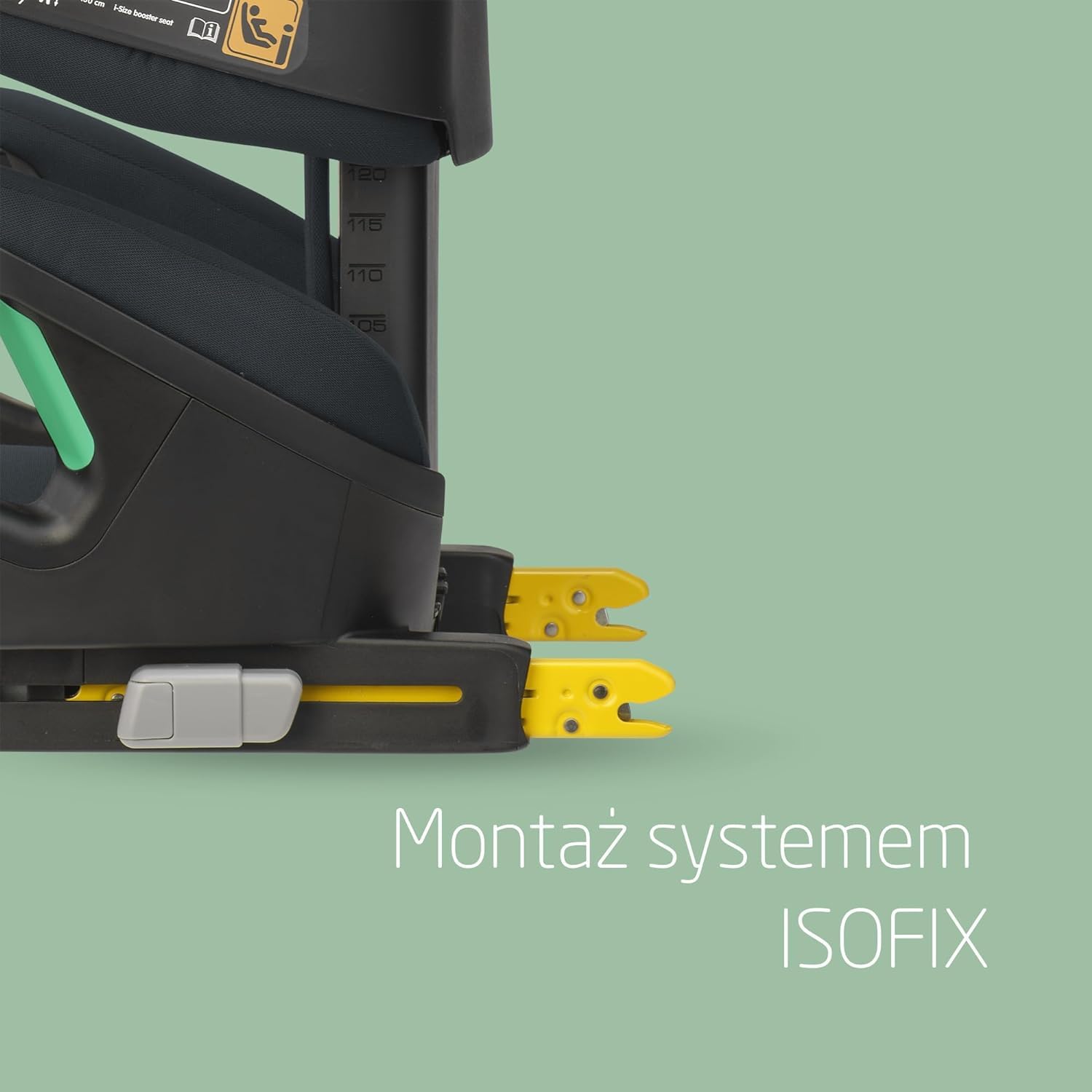 Maxi-Cosi RodiFix M i-Size, Fotelik samochodowy, 3,5–12 lat, 100–150 cm, Fotelik samochodowy ISOFIX, System ochrony bocznej G-CELL, Regulacja wysokości, Szybkie i łatwe zapięcie, Basic Grey