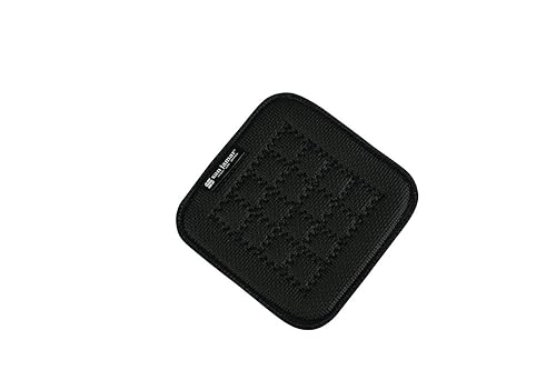 San Jamar Carlisle FoodService Products UHP55BK Ultigrip Soporte cuadrado comercial para bandeja caliente, 5 x 5 pulgadas, color negro