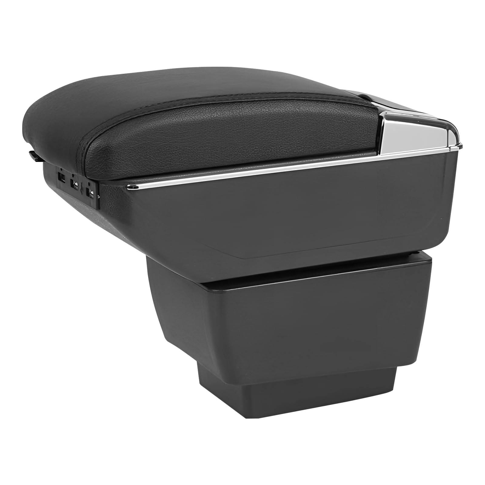 Bracciolo Auto Per Skoda Fabia 3 2015-2020 | Doppio Strato | 7 USB | Portabicchieri | Pelle PU - Foto 9