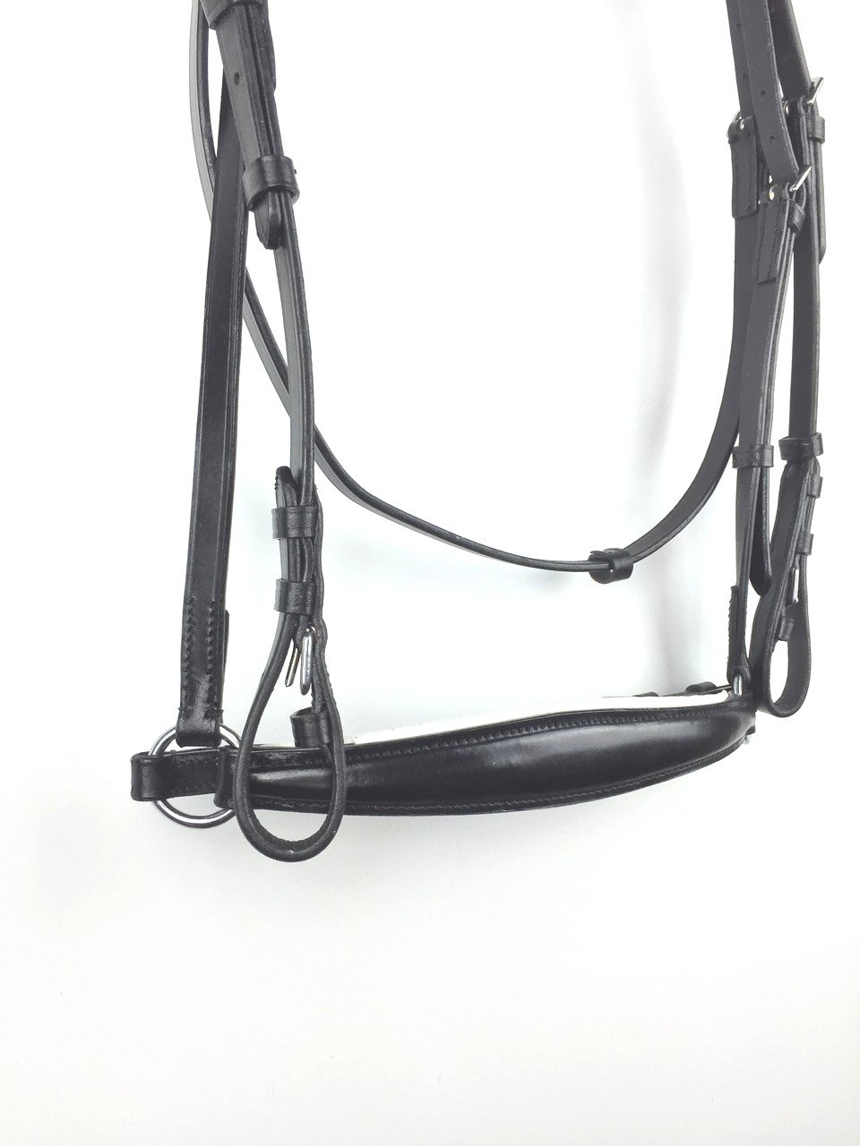 Bocado, Equestrian – Brida con hannoveraner – Cabestro de equitación y anatómico acolchado de unidades, negro y plateadas Hebillas, VB, purasangre, WB sangre caliente