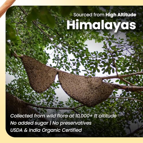 Image of Nutriorg Certified Organic High Altitude Honey 250g | 100% Pure, Unadulterated, and NMR Approved | Raw Himalayan Honey for Weight Management, Energy Boost & Immunity | No Added Sugar | Natural Sweetener