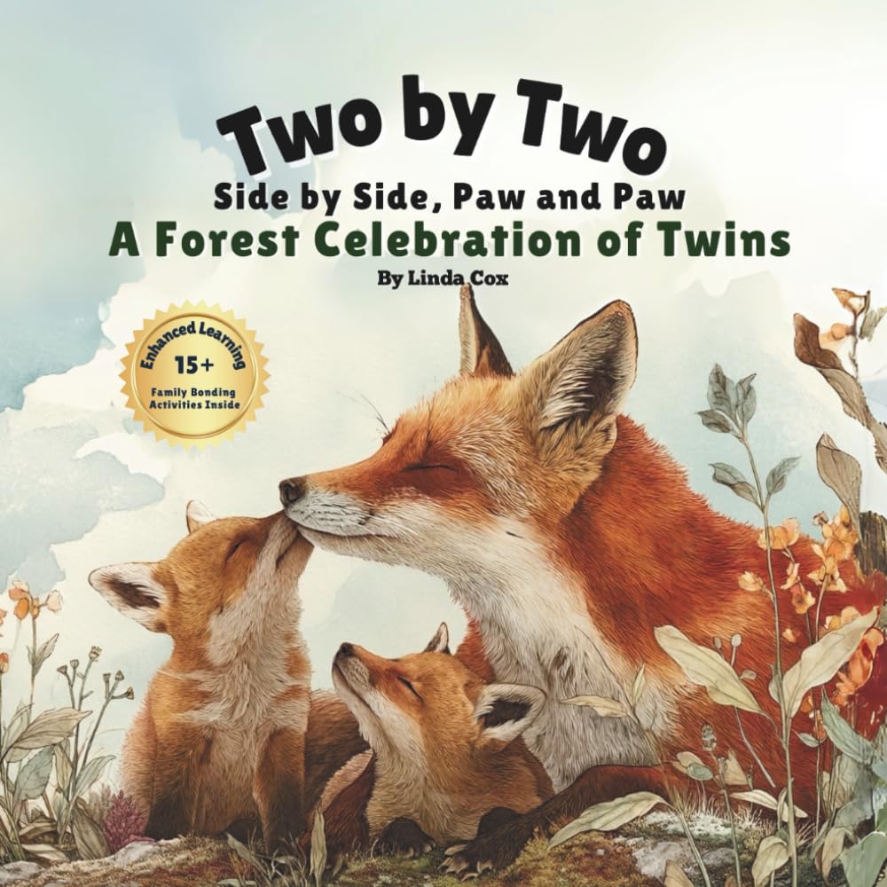 Two by Two, Side by Side, Paw and Paw: A Forest Celebration of Twins: A Gentle Rhyming Book Celebrating Twin Animals, Family Love, and Togetherness in the Forest | Twin Book for Kids