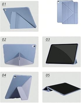 Fogy Ipad (A16) 2025 ile Uyumlu Üçgen Kalem Bölümlü Standlı Uyku Modlu Akıllı Kılıf A3355, Pudra Pembe