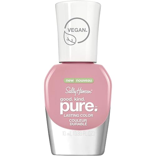 Sally Hansen Good. Kind. Pure. Nail Polish | Plant-Based, Vegan, 16-Free Formula | Opaque, Shiny | 210 Pinky Clay | Light Pink Nail Color