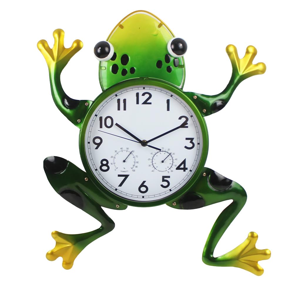 Horloge extérieure grenouille anti-bruit pour lire température et humidité