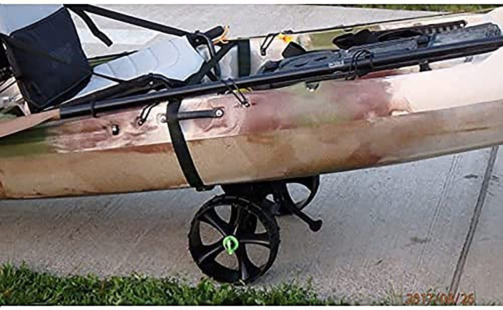 carrelli per kayak Carrello per canoa Kayak Carrello | Rimorchio in plastica per kayak, le ruote cingolate in gomma ad alta aderenza non sono perforanti | Perfetto per un kayak pesante, una canoa, u