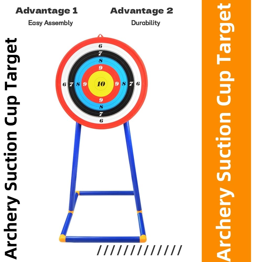 Cible de tir à l'arc à Ventouse - Design coloré et Amovible avec Base Stable, Cible d'entraînement à Suspendre ou à Poser