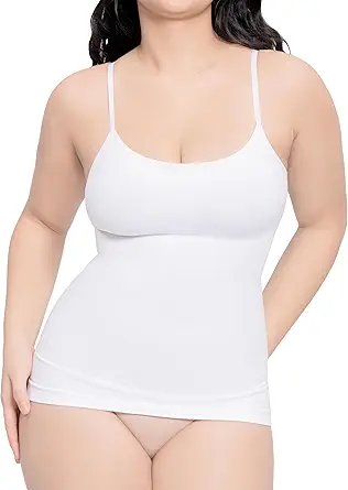 WAISTLINE Women's Compression Tank Top with Adjustable Thin Straps - Shapewear Cami for Tummy Control - Body Shaper Camisole