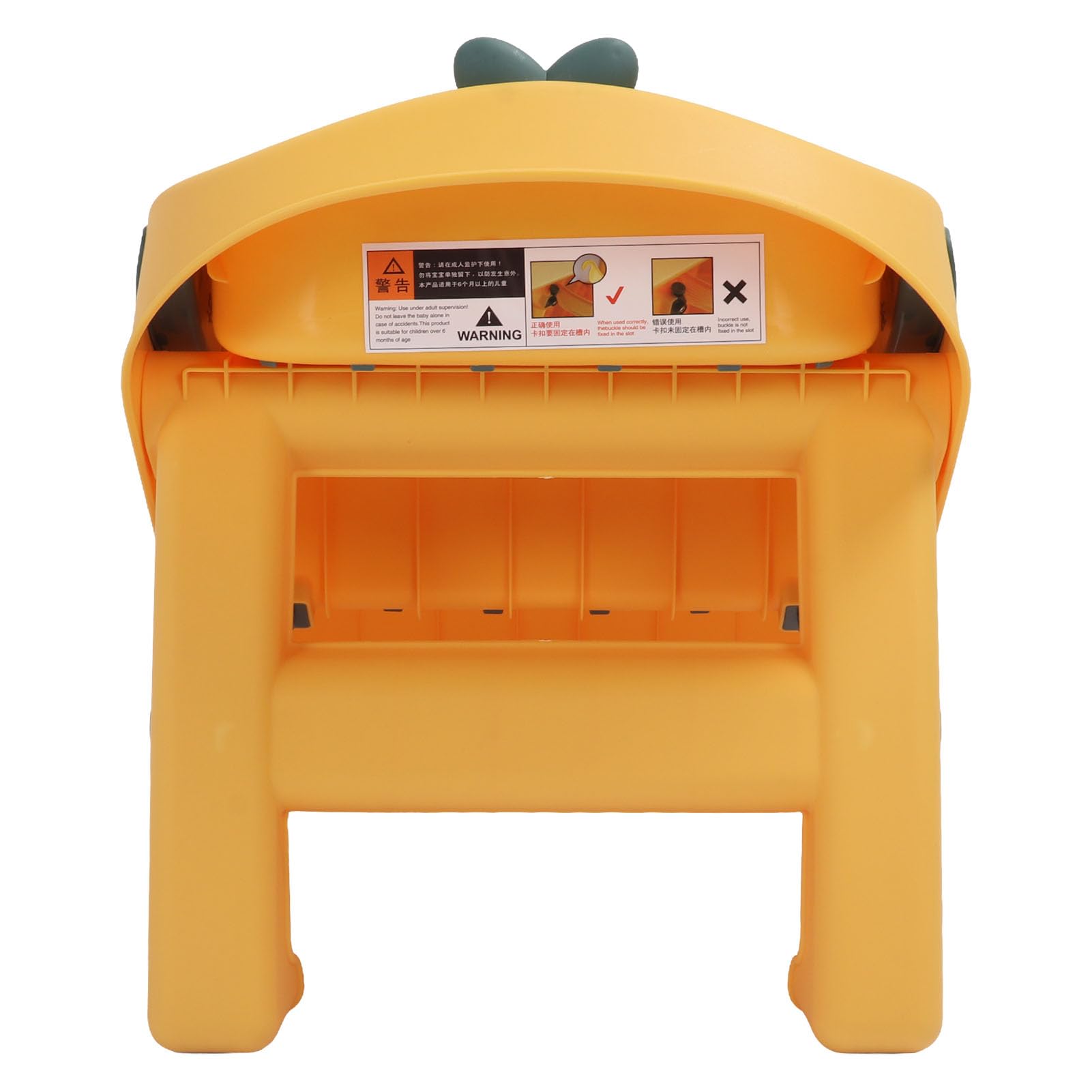 Sgabello per l'apprendimento della pulizia del WC, sgabello per lavello a 2 gradini sicuro per tutti i piccoli, adesivo in plastica 19,3x13 pollici (giallo)