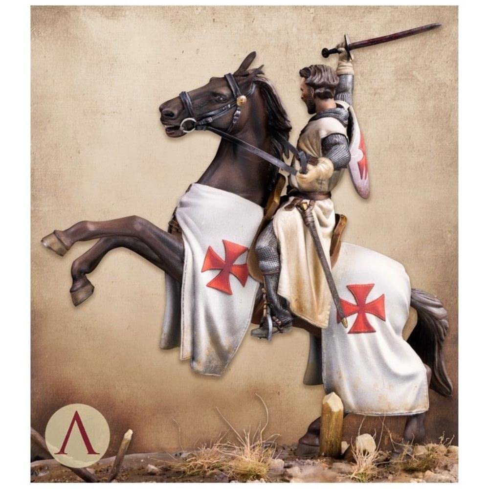 Miniature de chevalier templier avec bouclier et hache (12 cm.) ⚔️ Boutique