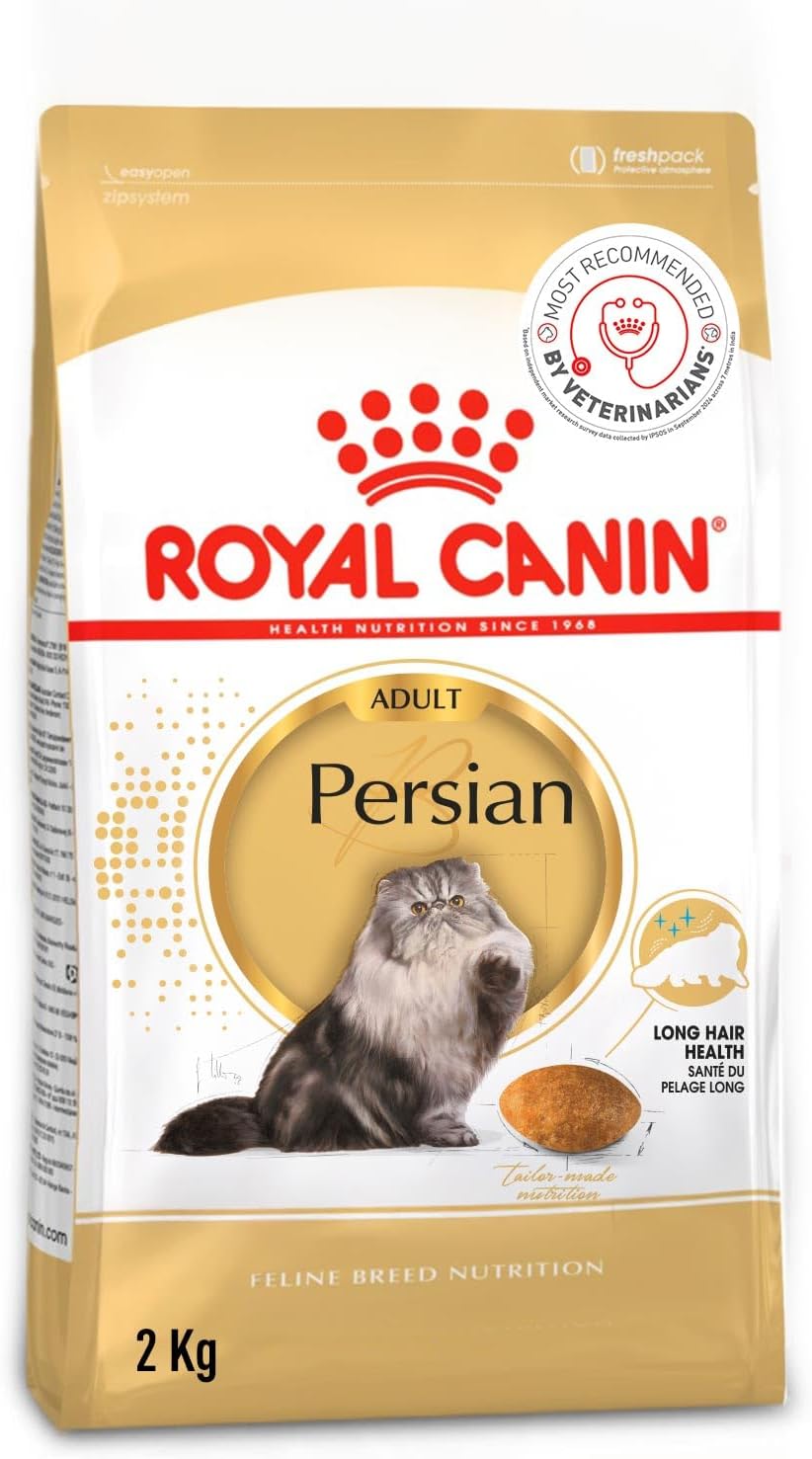 Persian Adult Food, Dry Food, Supports Healthy Growth & Long Hair, Digestive Health, and Reduction in Hairball Formation, 2 Kg