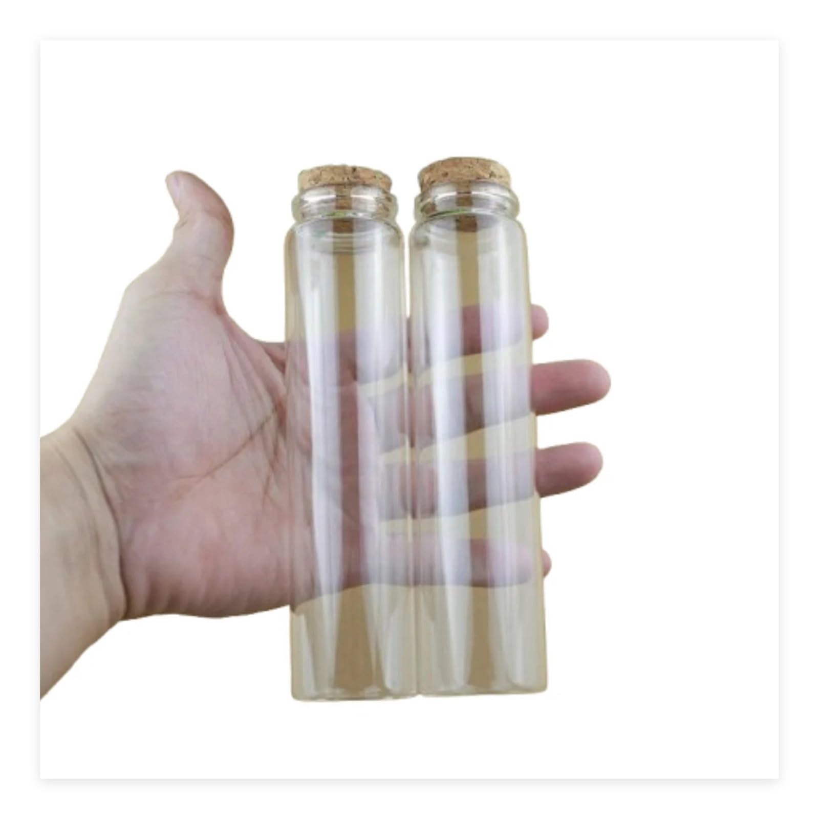 EDVTK35 12 PCS 125ml Glass Bottle Stopper Storage 26×37×150mm Glass Jar Spice Cork Bottle Candy Containers Vials Test Tube Bottling