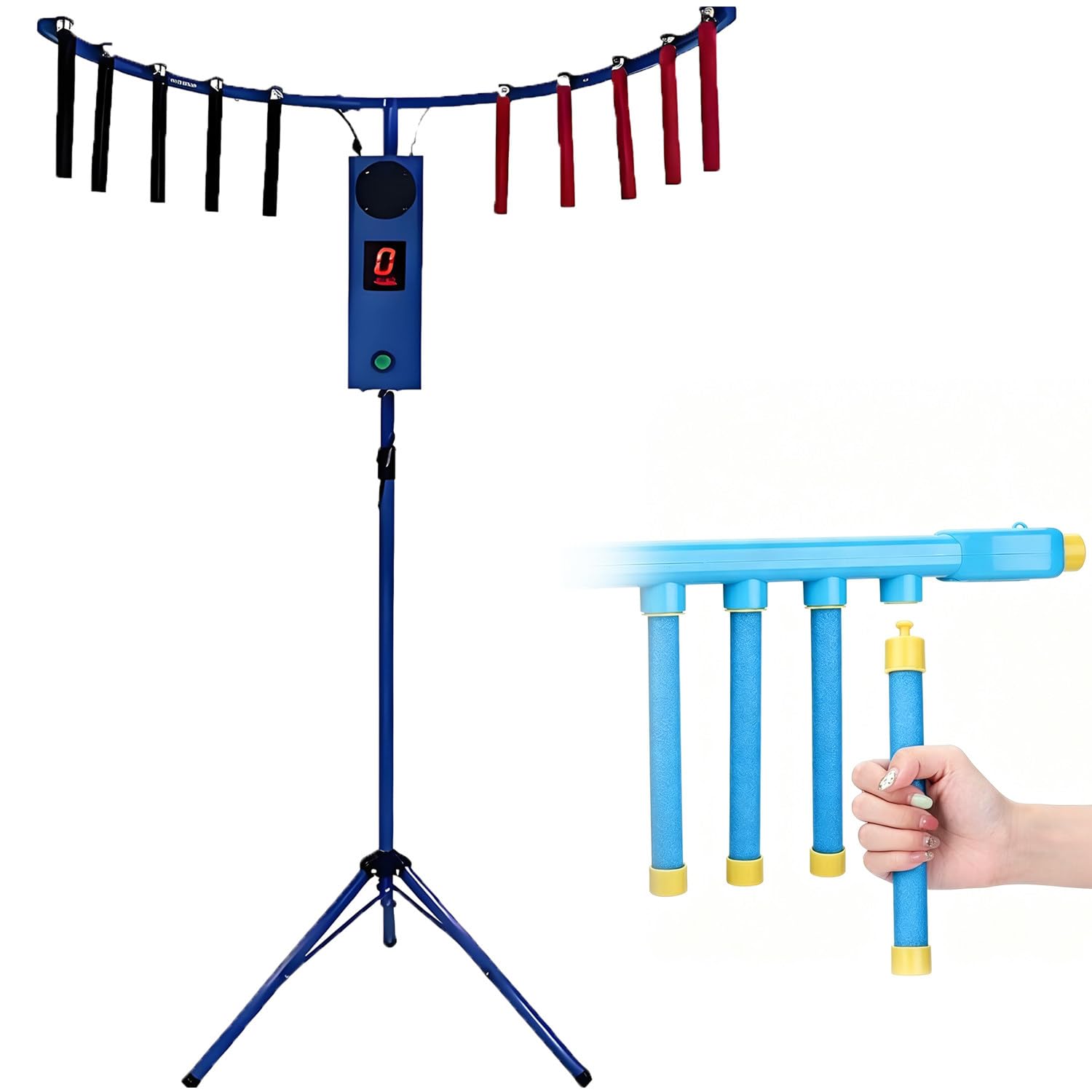 QuinteZhenTially Catch Stick Game,Eye Coordination Training,Reflex Arcade Game,Easy Disassembly Party Game,with 10 Sticks,Improve Focus & Hand Eye Coordination Training,for Parties,Commercial Blue