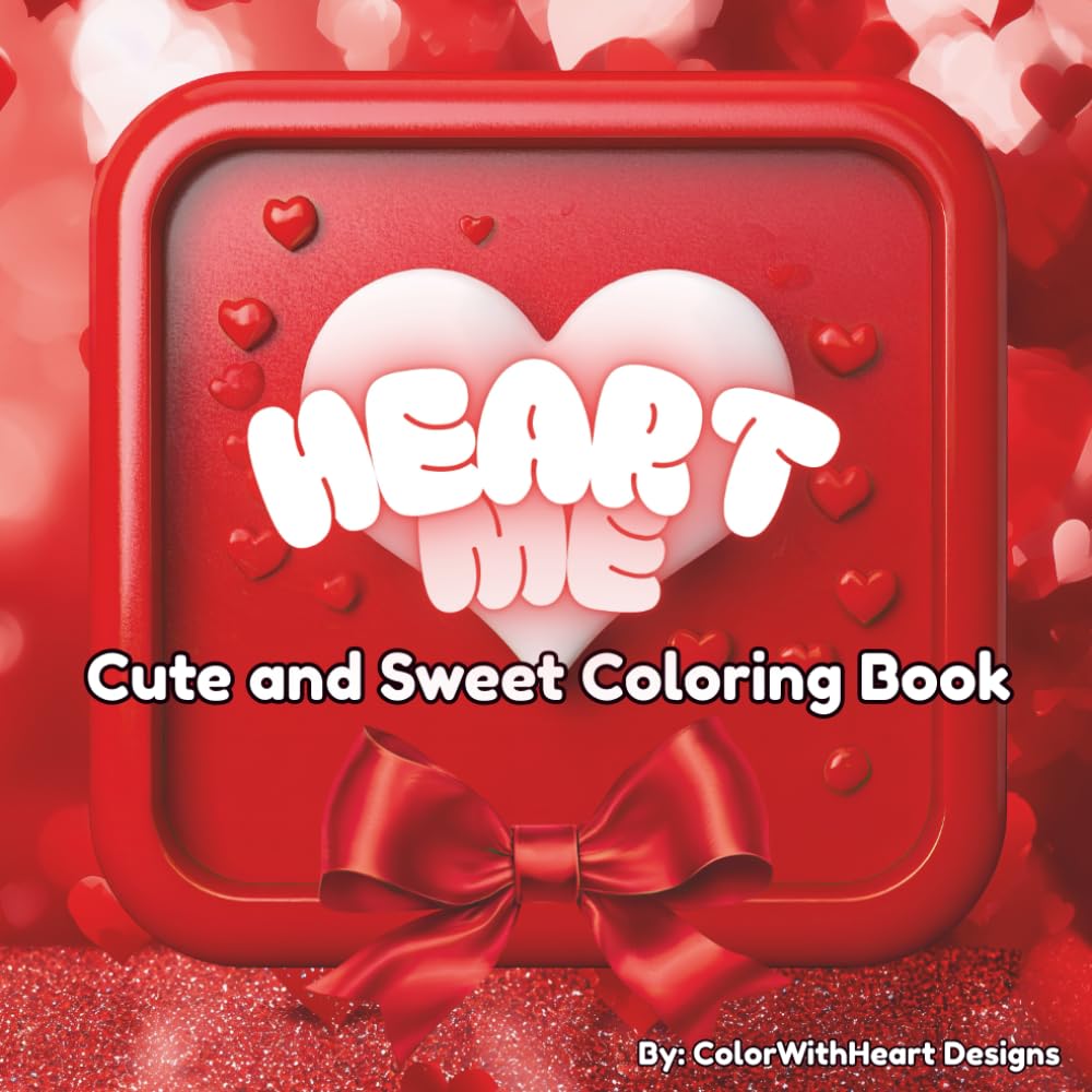 Heart Me Cute and Sweet Coloring Book: Simple and Big, Bold & Easy Drawings for Adults, Teens and Kids, Adorable Designs for Relaxation (Cute & Easy Coloring)