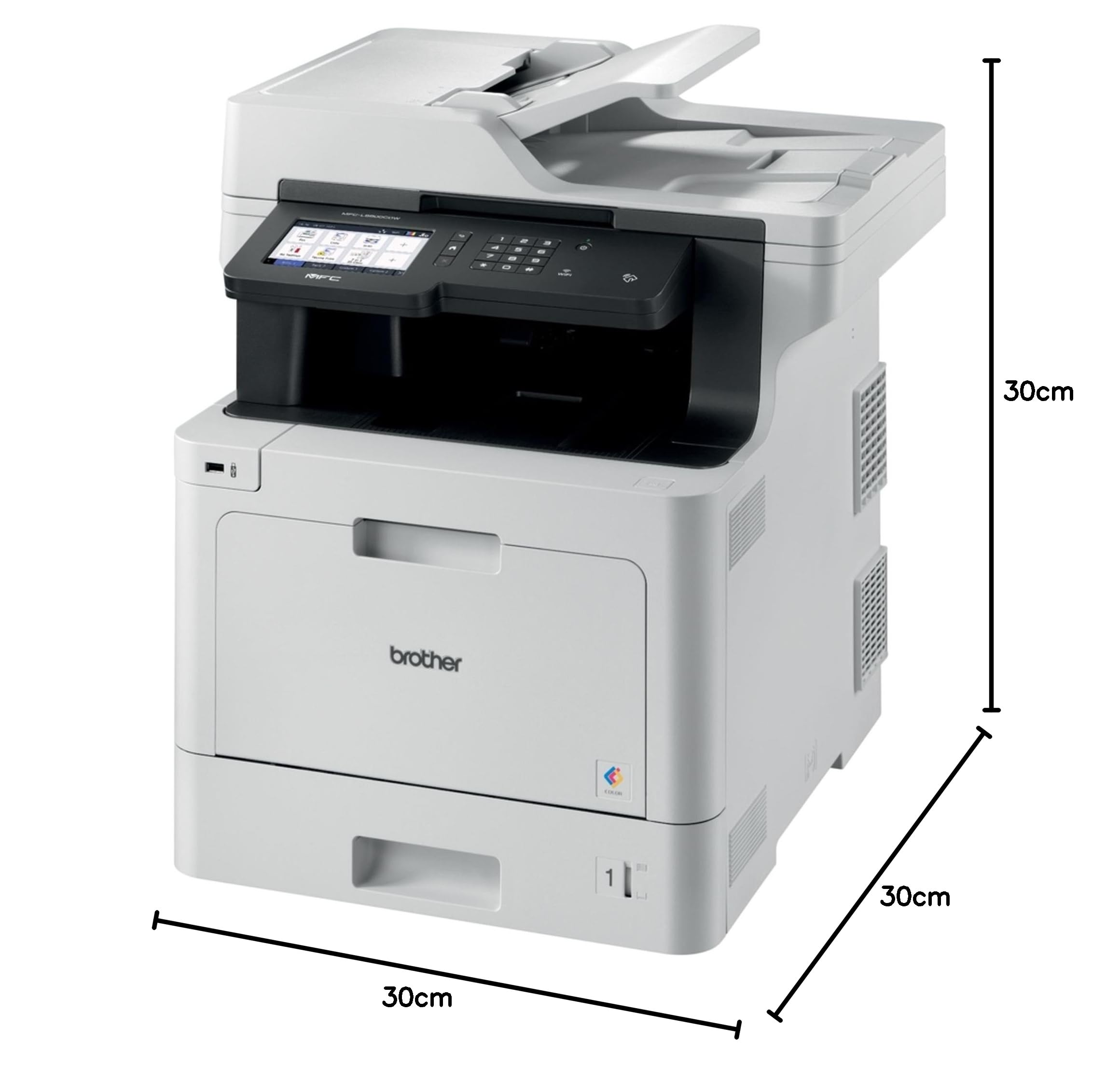 Brother MFC-L890 0cdw professionale 4 in 1 multifunzione laser a colori (stampante, scanner, fotocopiatrice, Fax), colore: bianco/nero