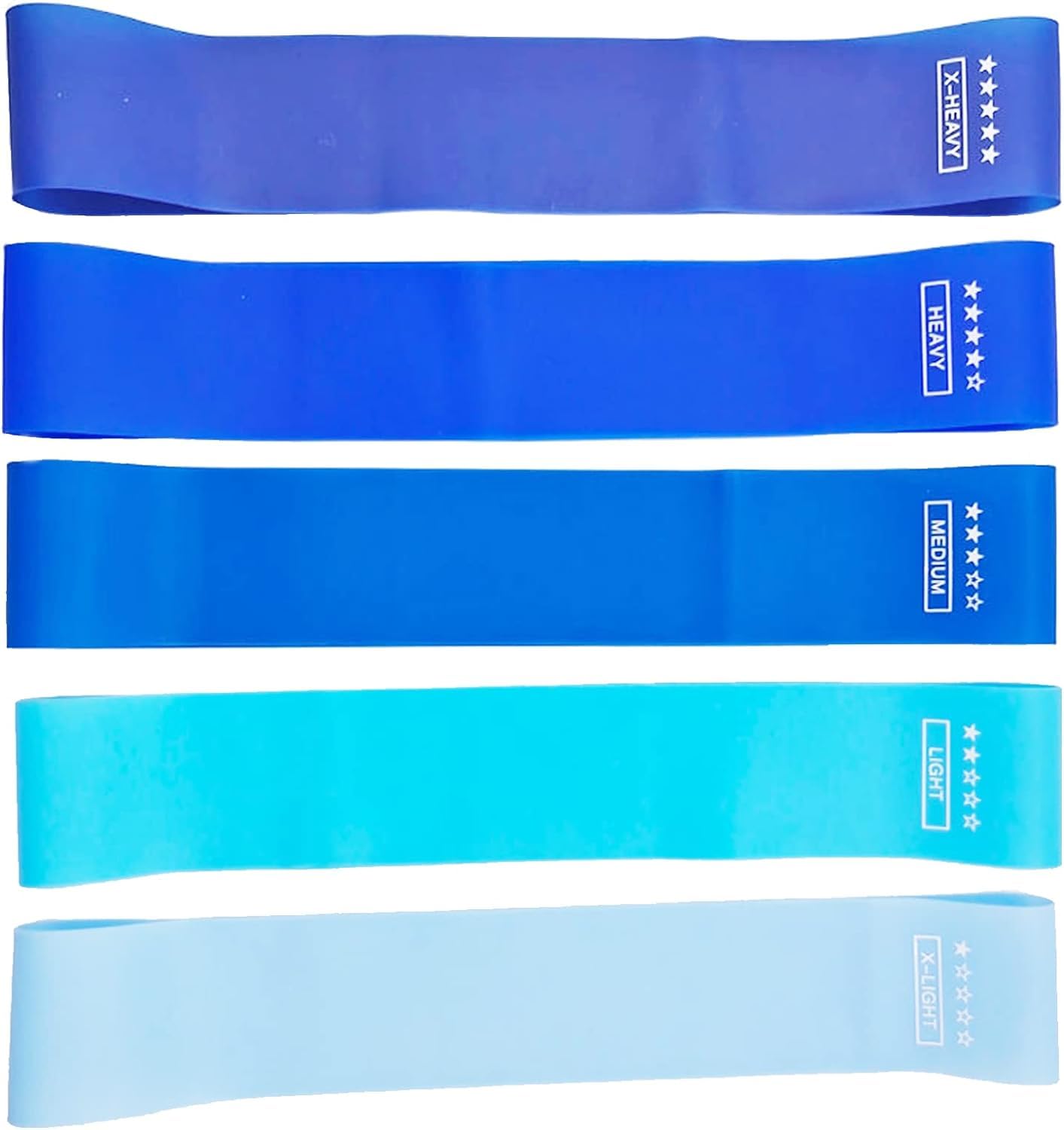 KKTECH Resistance Bands, Set of 5 Skin-Safe Fitness Exercise Loop Bands with 5 Varying Resistance Levels, Carrying Case