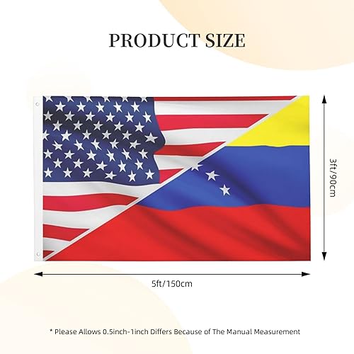 Miniatura 3 de Bandera estadounidense y bandera venezolana para decoración de patio al aire libre para banderas, festivales, celebraciones, fiestas, desfiles,